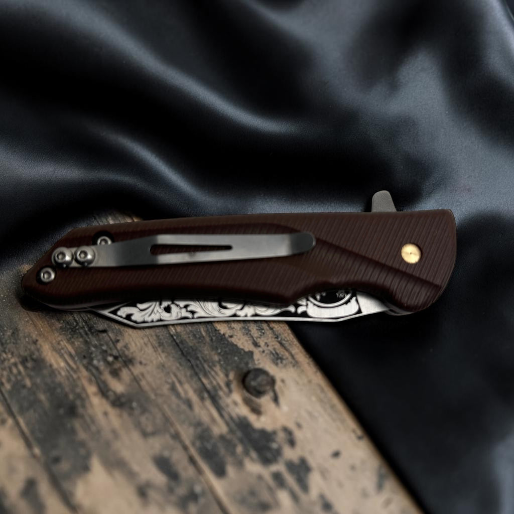 Kahverengi Saplı Dekoratif Çakı – Model 52