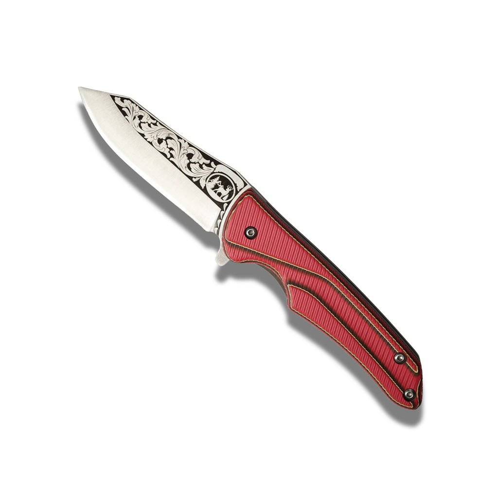 Kırmızı Saplı Dekoratif Katlanır Çakı – Model 51