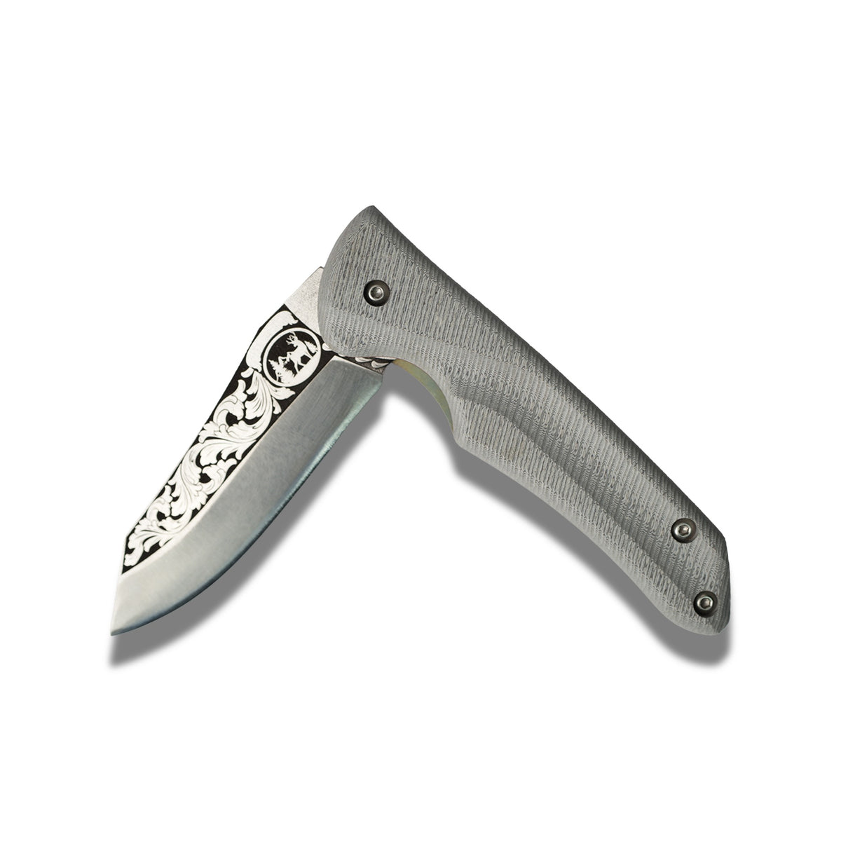 Gri Saplı Desenli Katlanır Çakı – Model 6