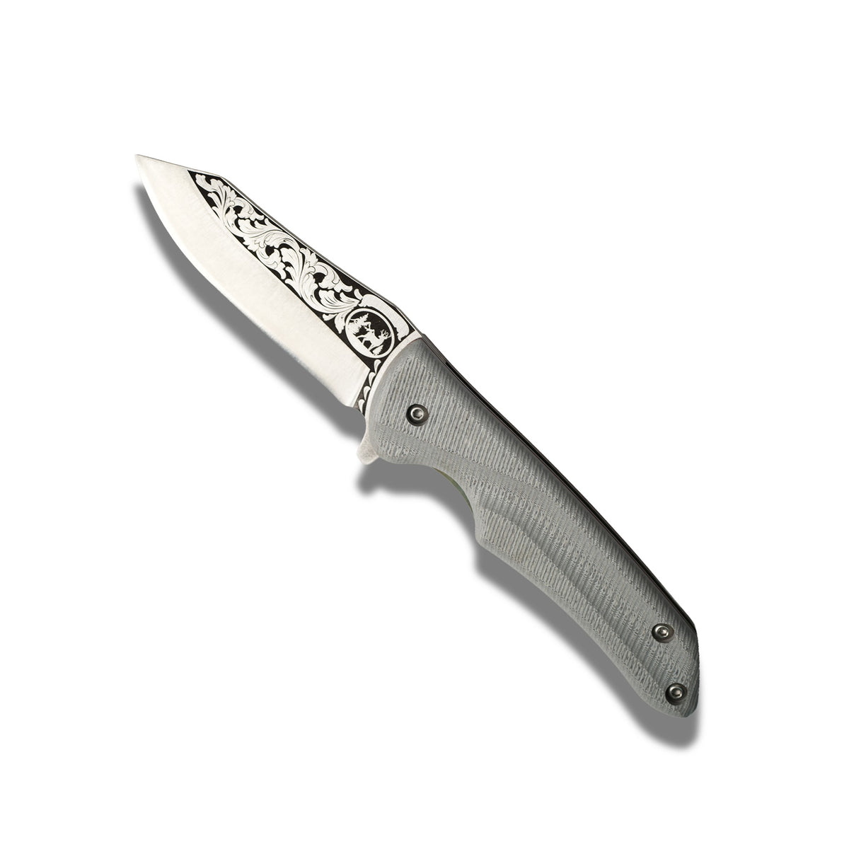 Gri Saplı Desenli Katlanır Çakı – Model 8